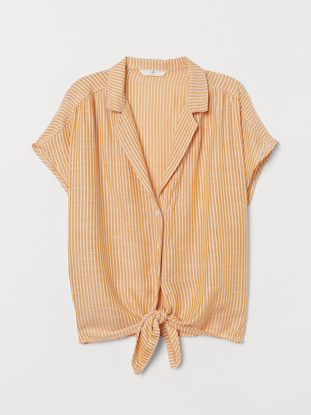 Блуза гірчичного кольору в смужку | 5754955