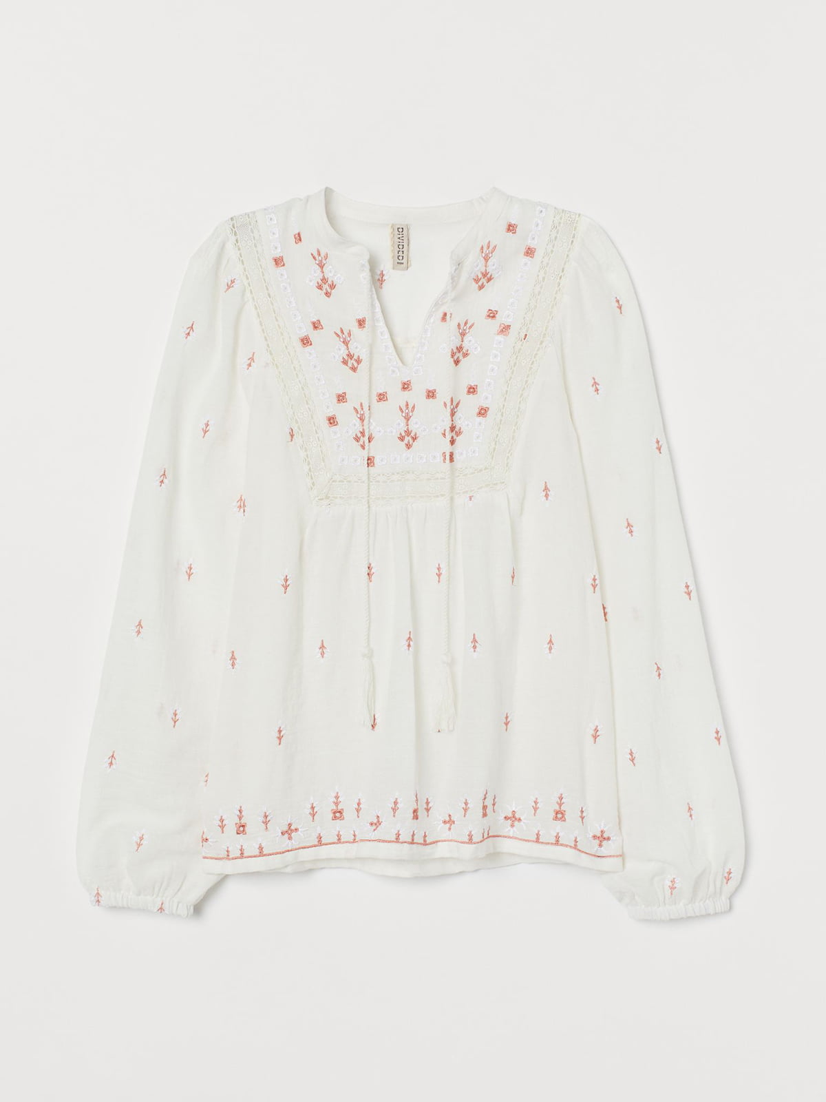 Блуза молочного кольору з візерунком | 5755126