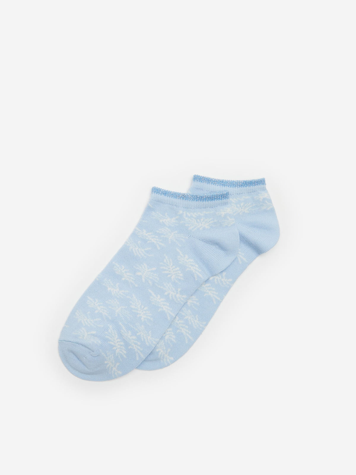 Шкарпетки блакитні в квітковий принт | 5768568