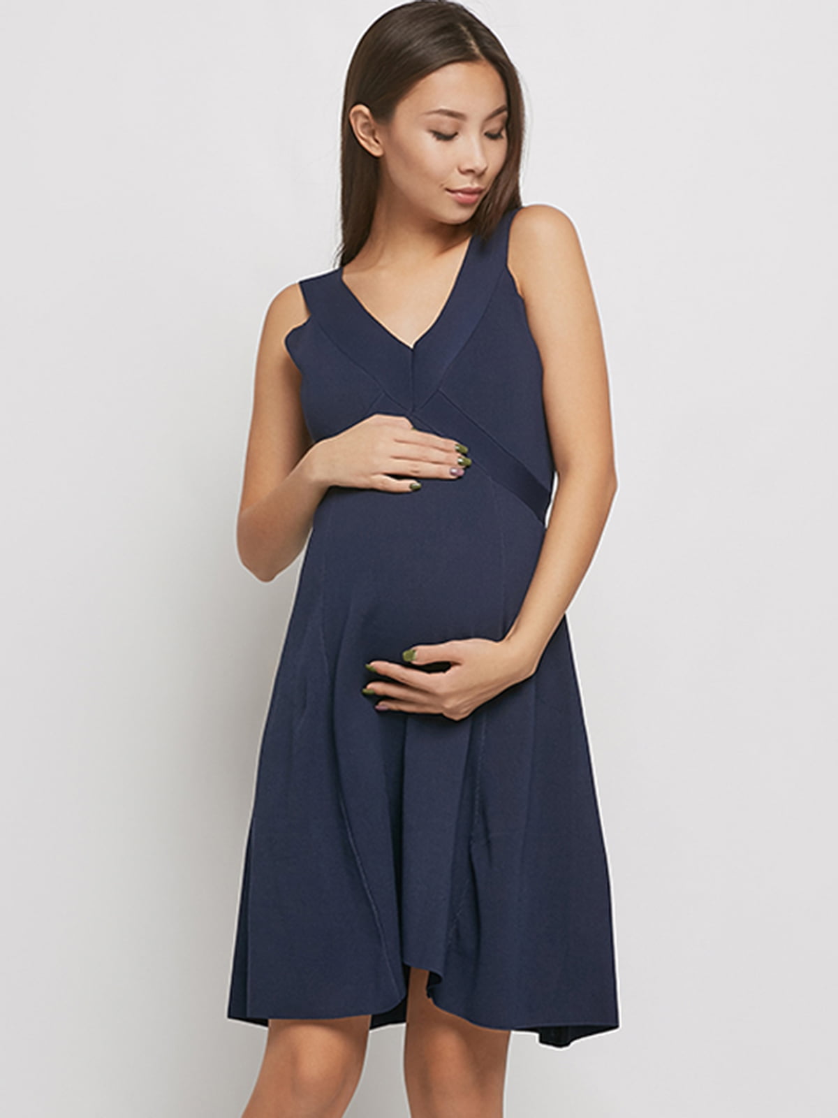 Сарафан для беременных темно-синий | 5770578