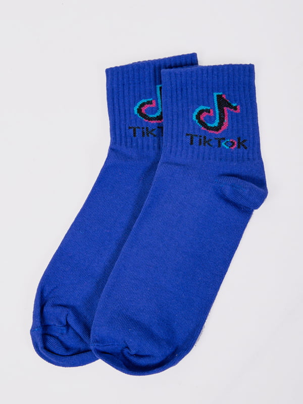 Шкарпетки сині в принт | 5773141