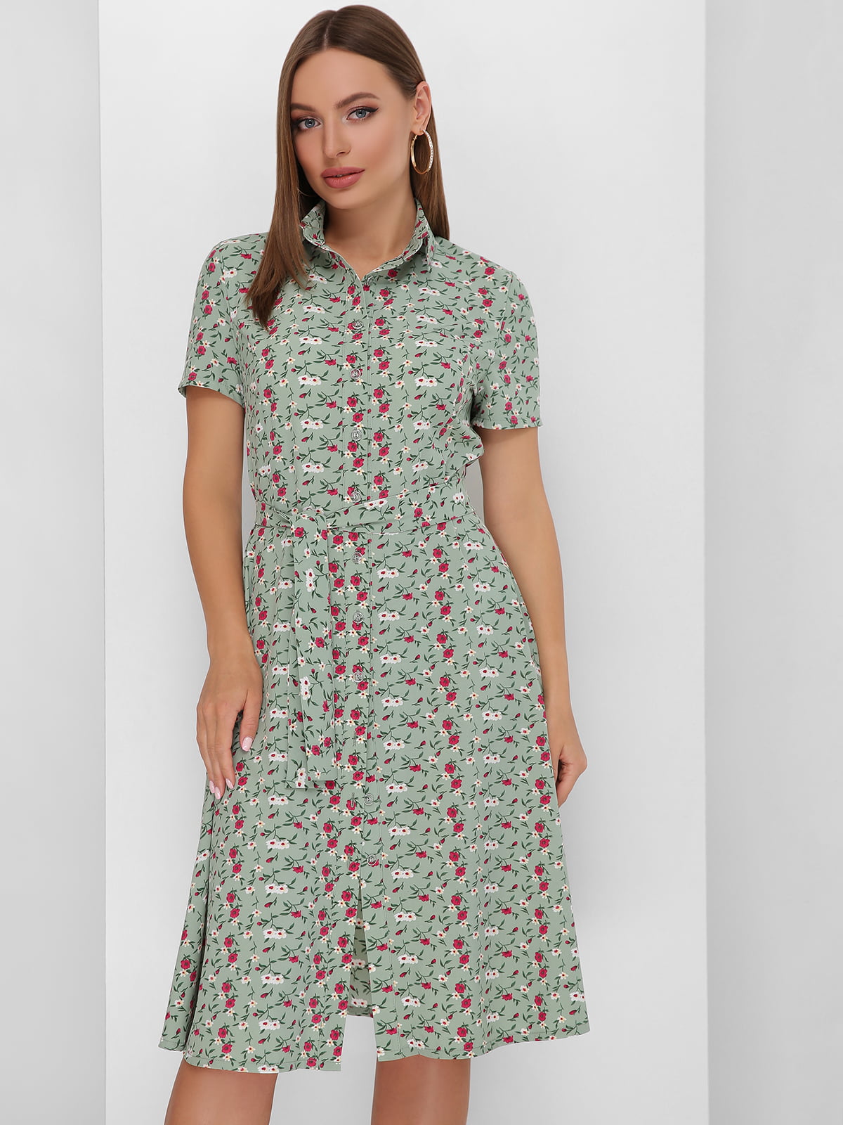 Сукня зелена в квітковий принт | 5773783