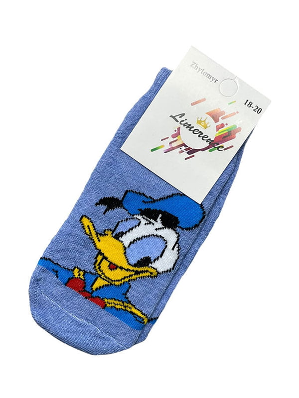 Шкарпетки сині в принт | 5778146