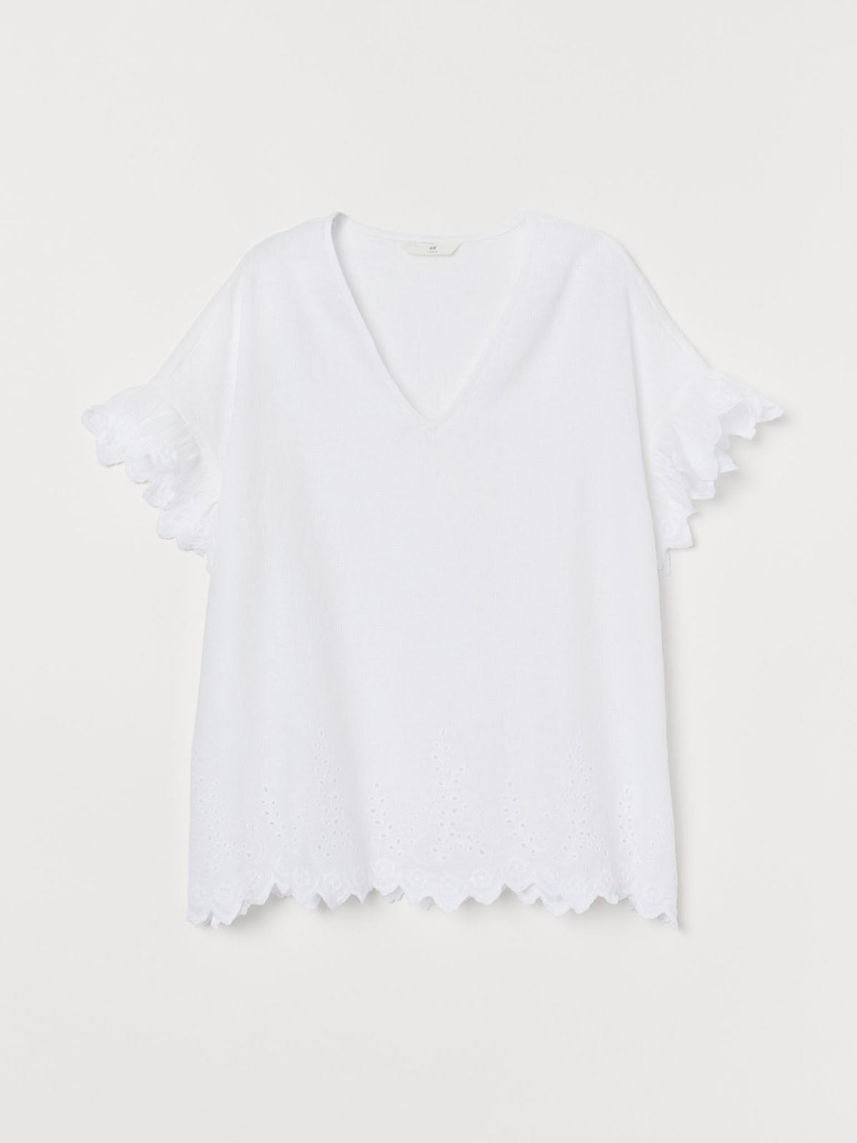 Блуза белая с узором | 5779284