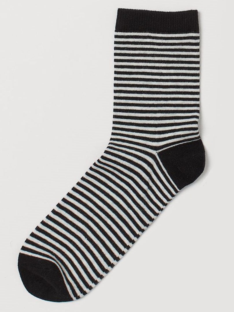 Шкарпетки чорні в смужку | 5779299