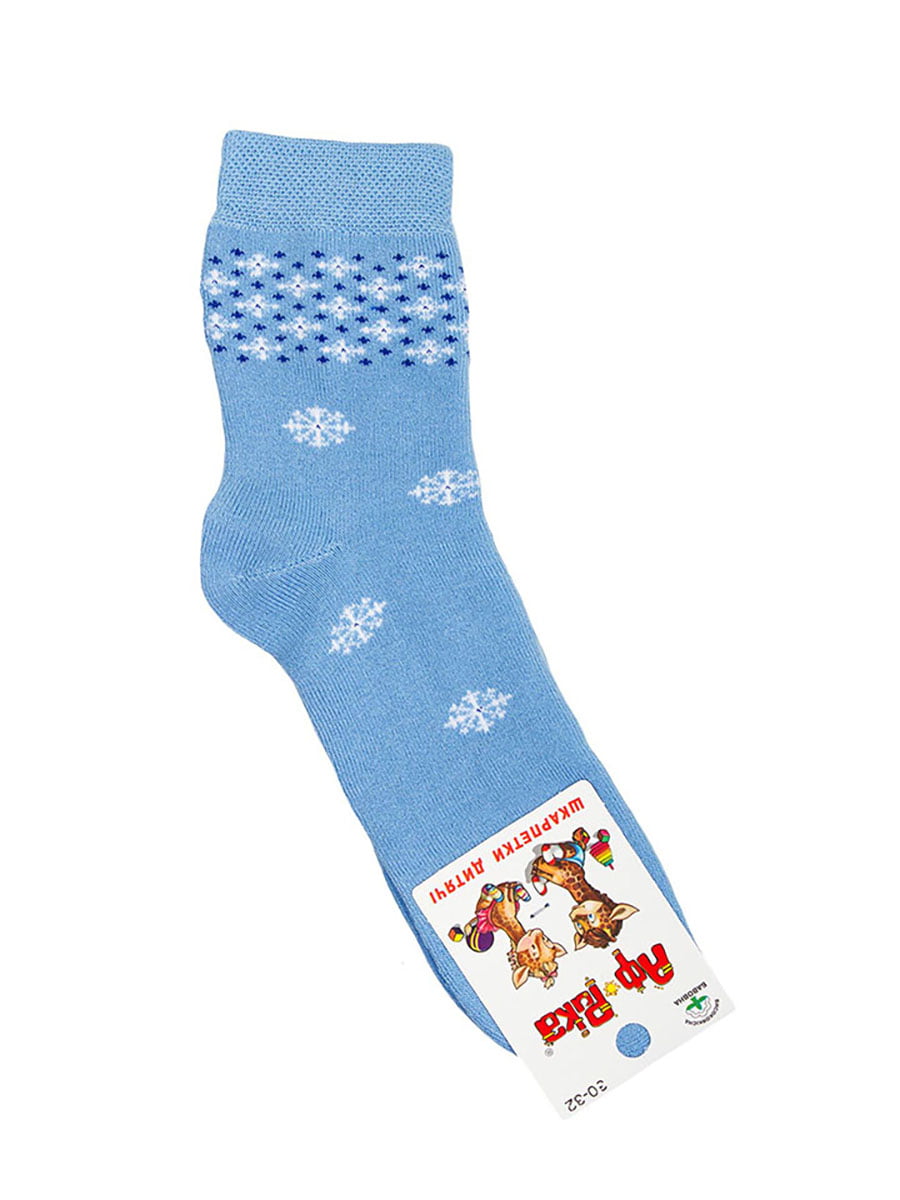 Шкарпетки блакитні в принт | 5797443