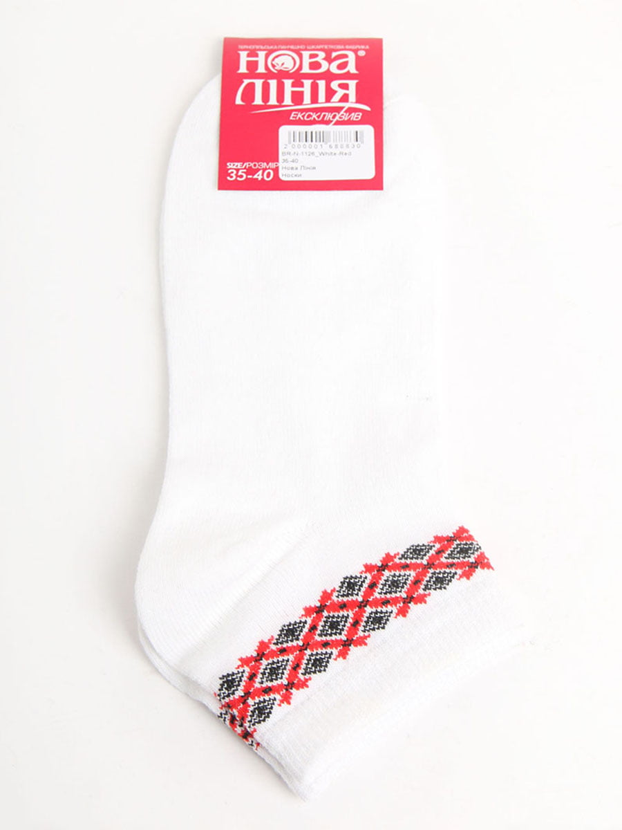 Шкарпетки білі з орнаментом | 5798761