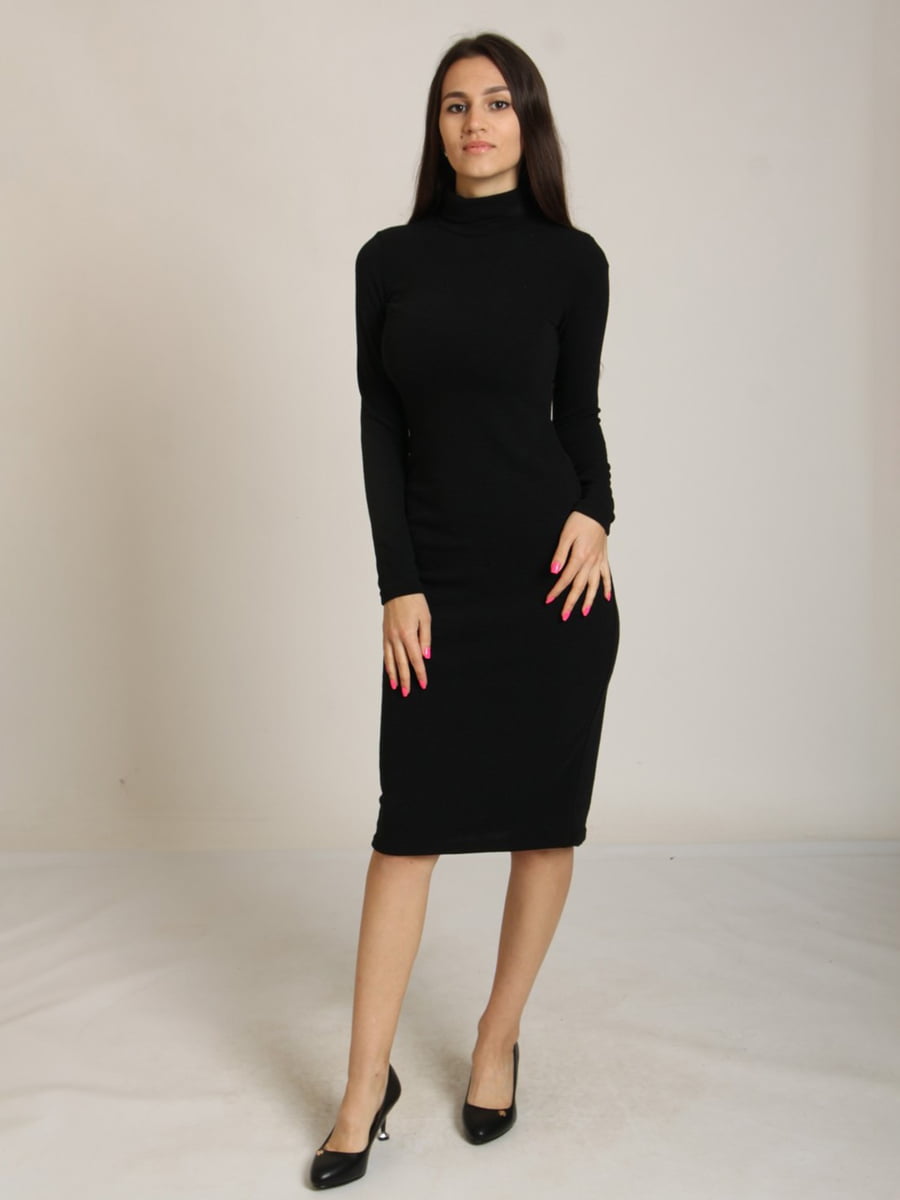 Платье-свитер черное | 5790971