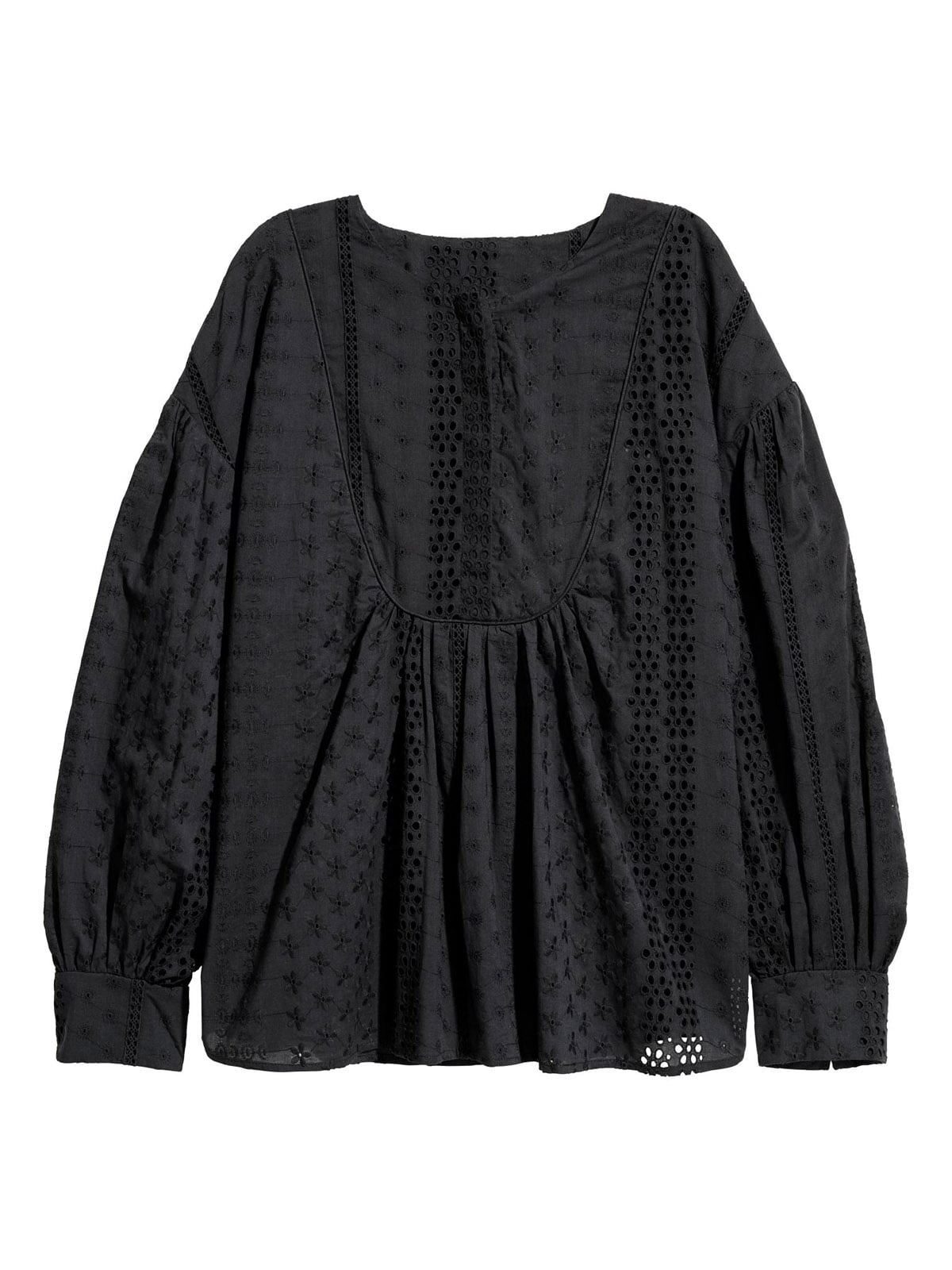 Блуза черная с узором | 5801200