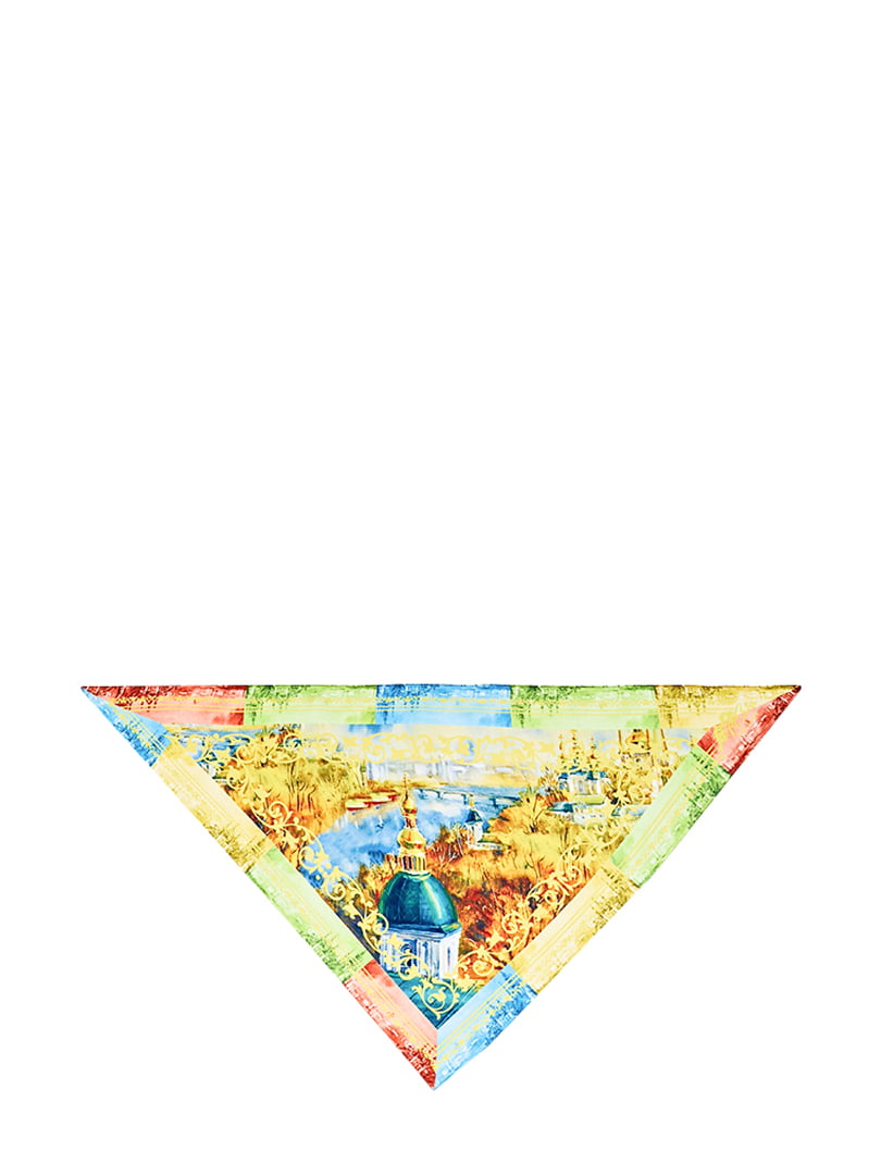 Косынка разноцветная с рисунком «Киевские пейзажи» | 5826264