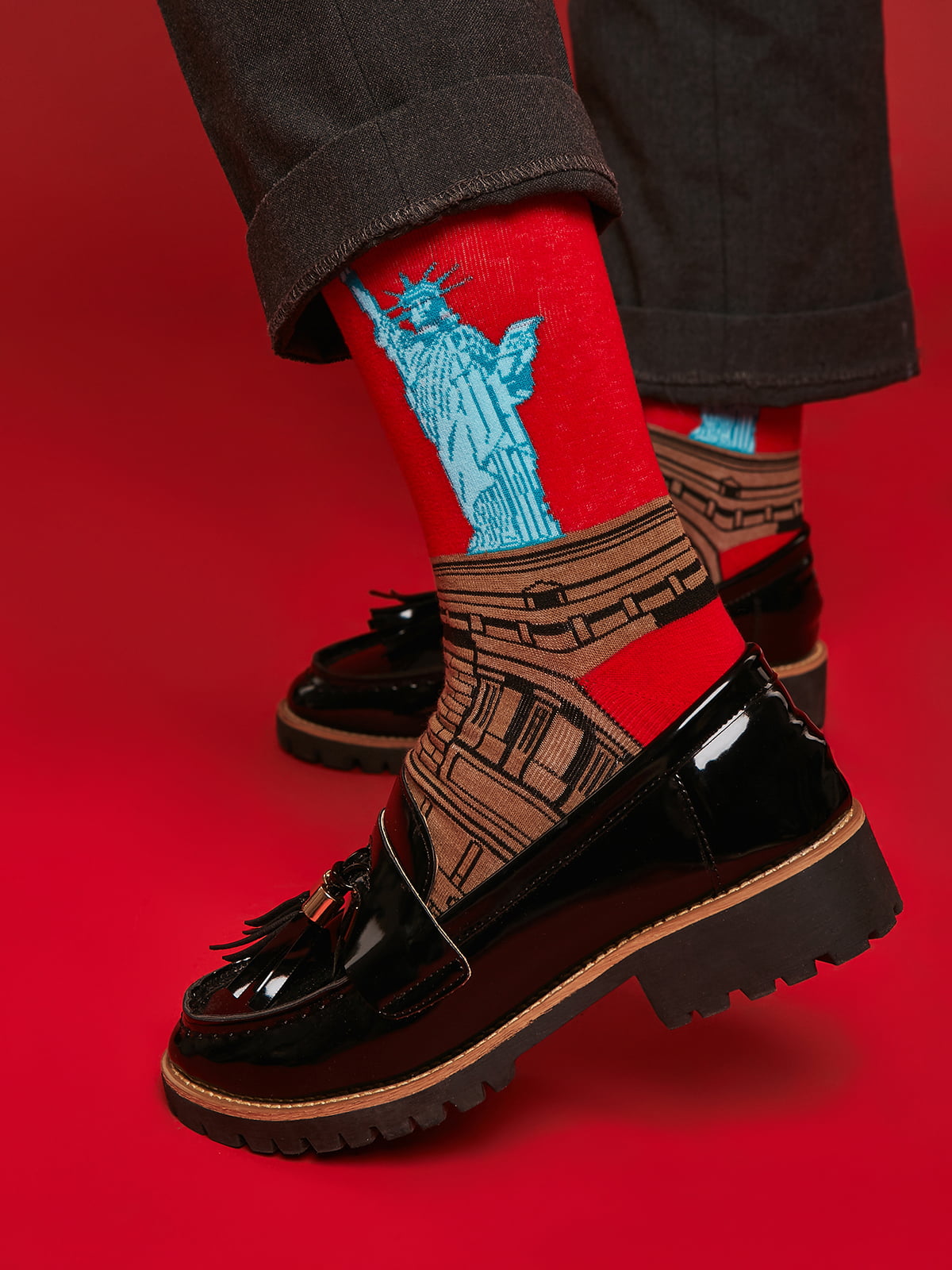 Шкарпетки комбінованого кольору в принт | 5840582
