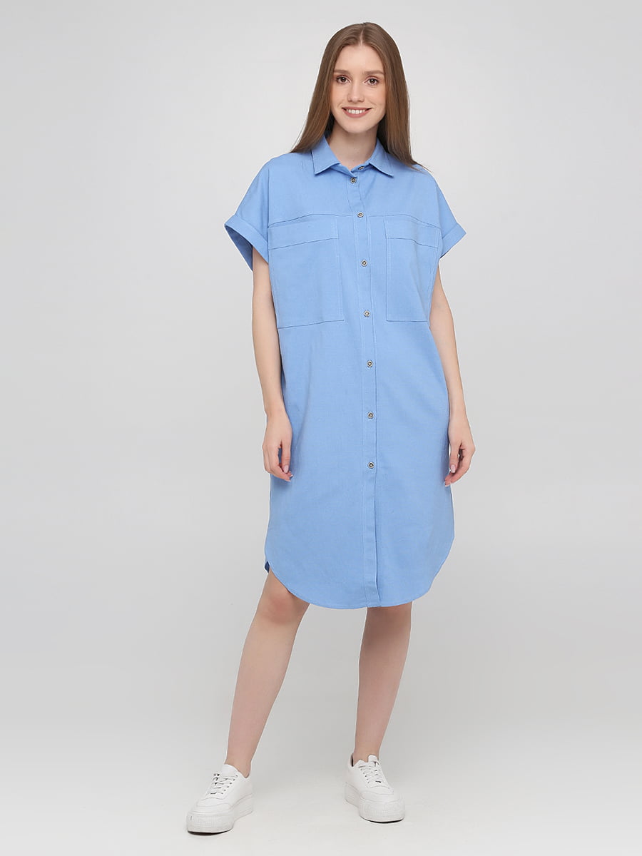 Сукня-сорочка блакитна | 5827391
