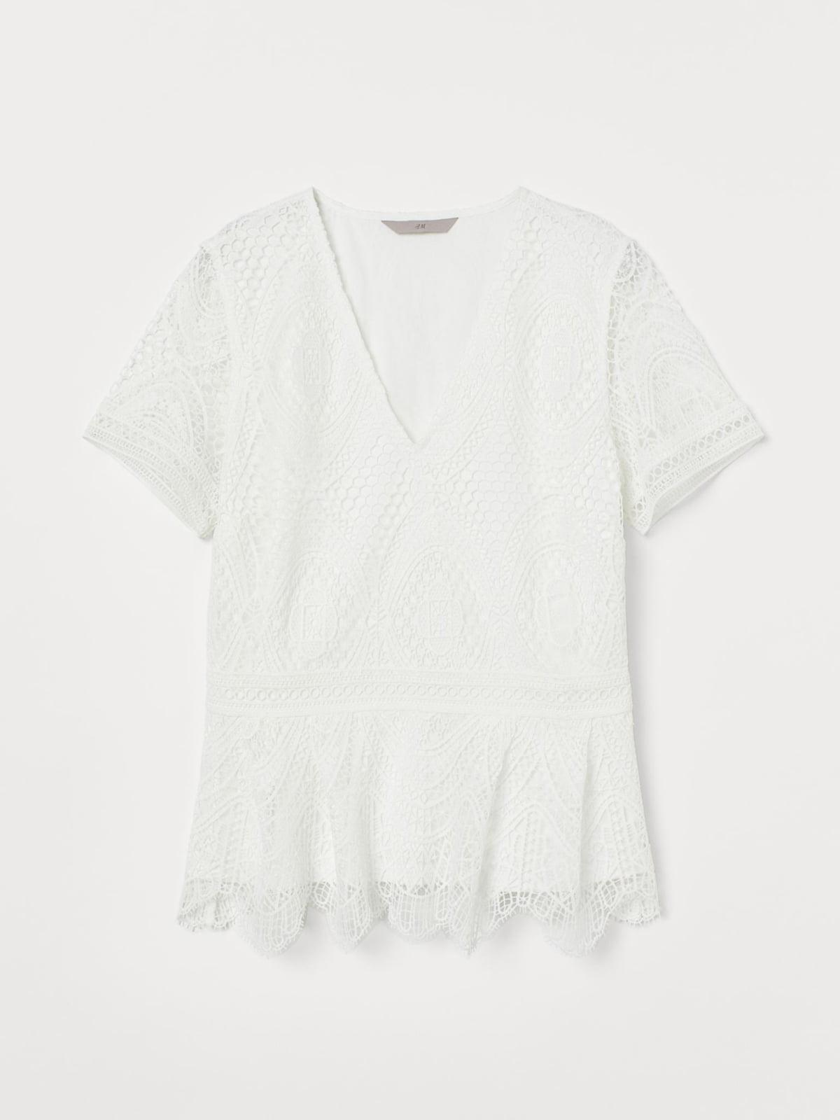 Блуза біла мереживна | 5855925