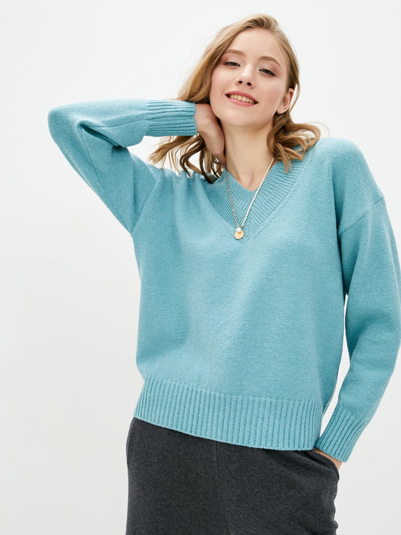 Пуловер ментолового кольору | 5866180