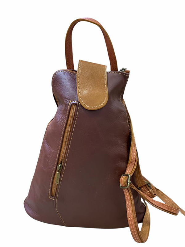 Рюкзак коричневий з декором | 5860625