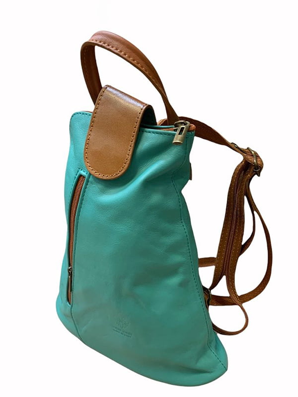Рюкзак зеленый с декором | 5860628