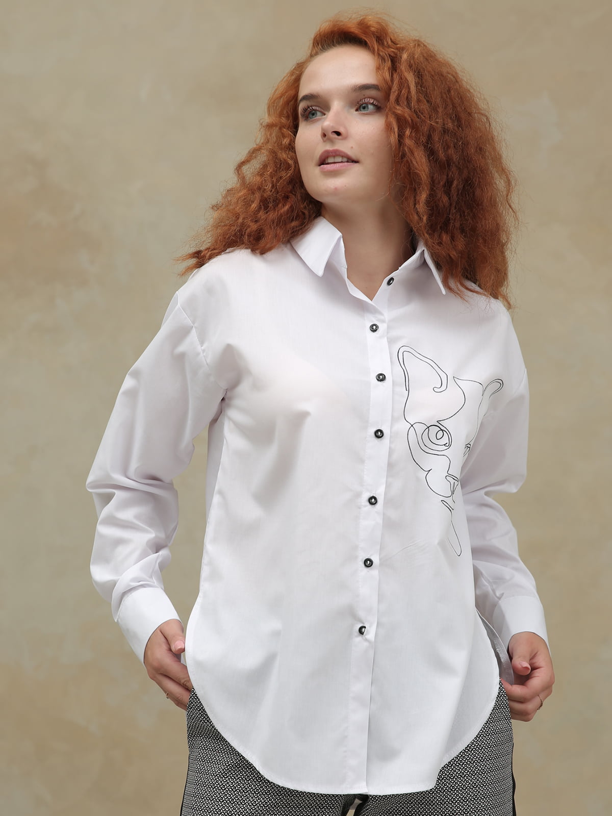 Рубашка белая с вышивкой | 5869029