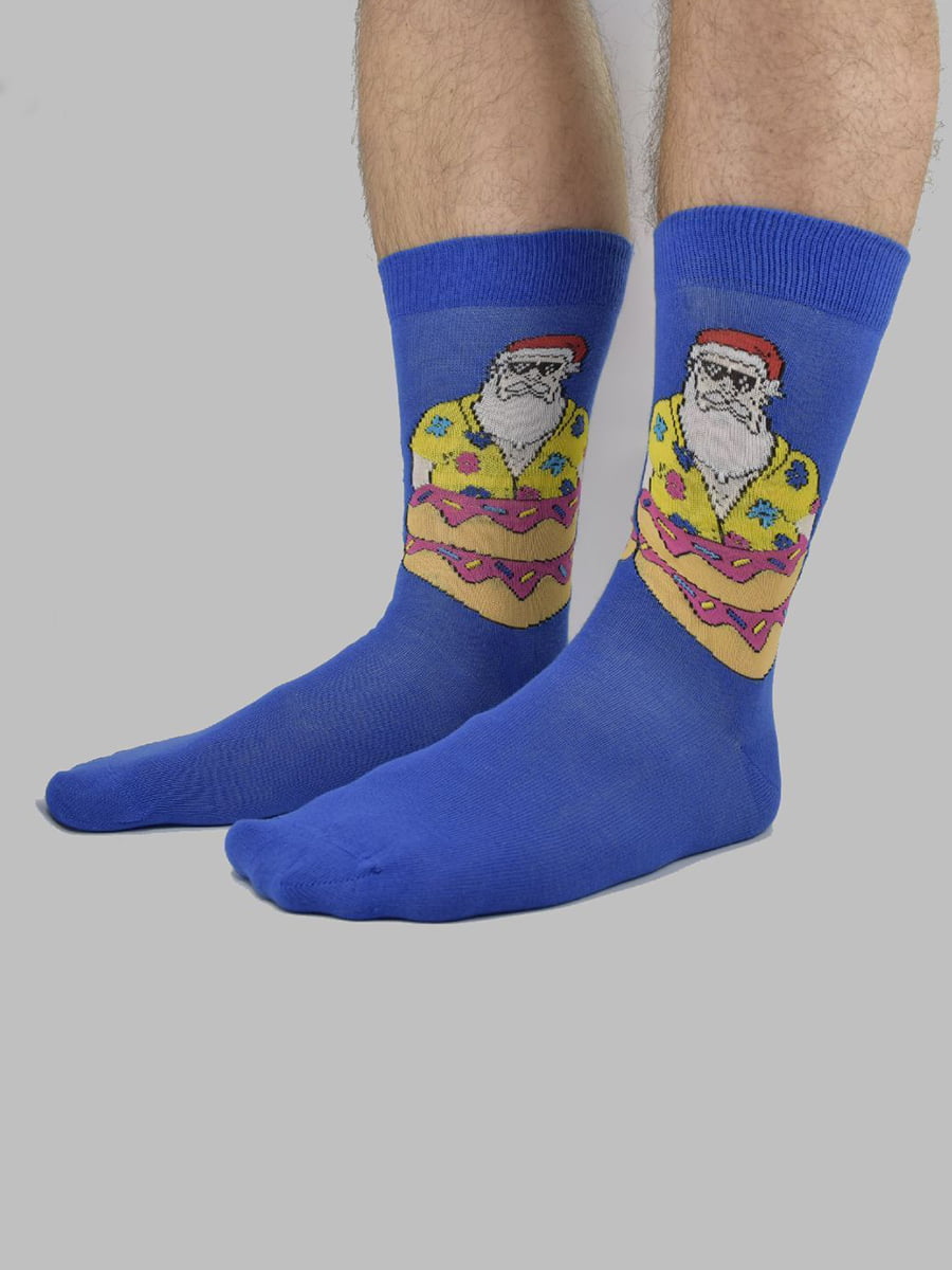 Шкарпетки сині з принтом | 5871071