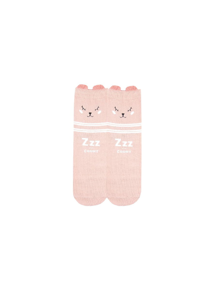 Шкарпетки рожеві в принт | 5871454