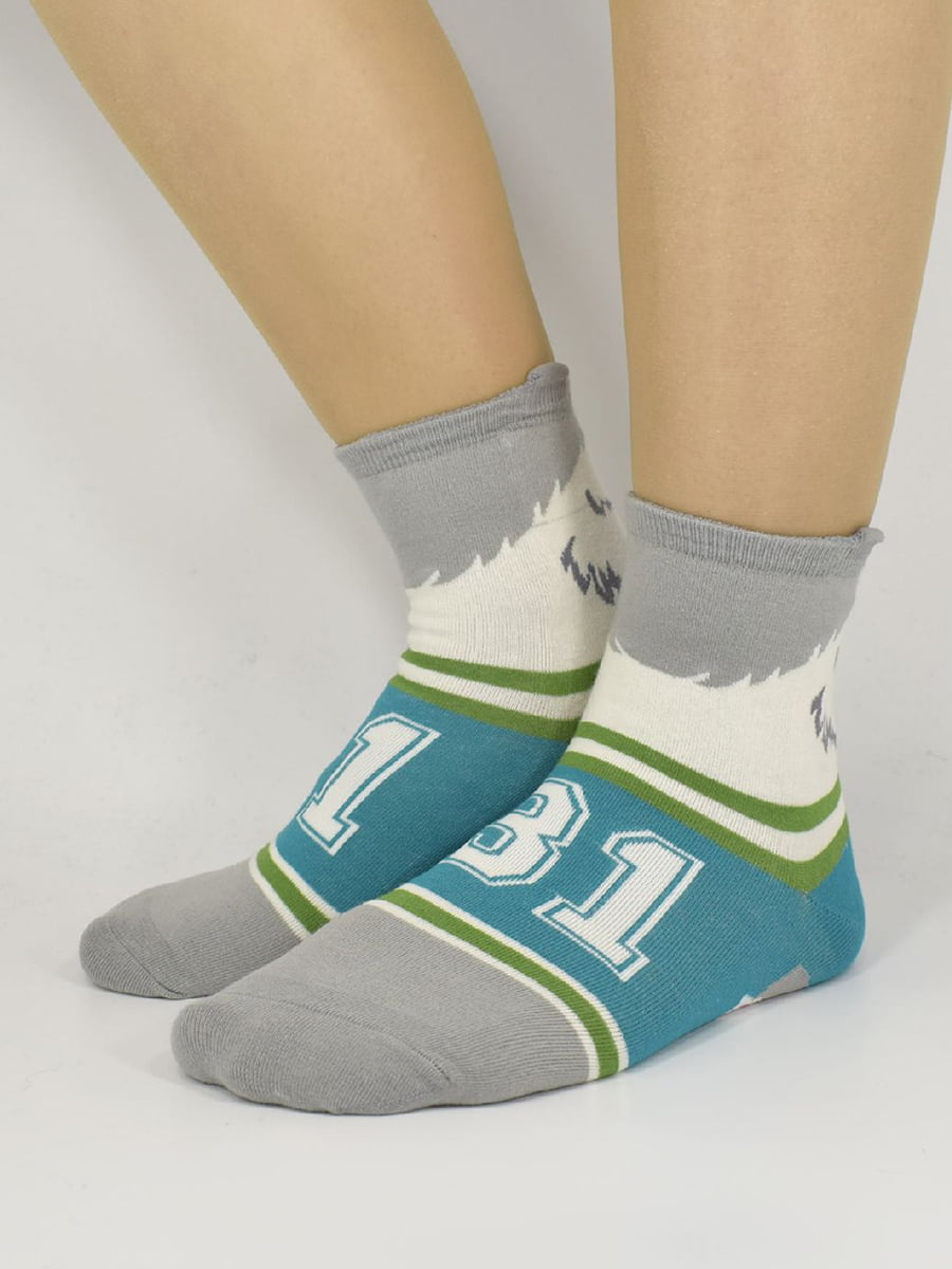 Шкарпетки різнокольорові з принтом | 5870757