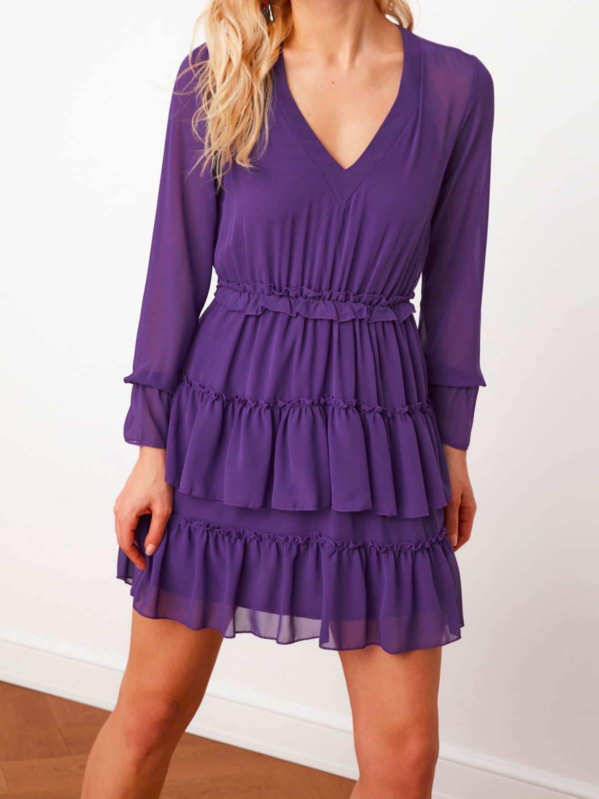 Сукня А-силуету фіолетова | 5873047
