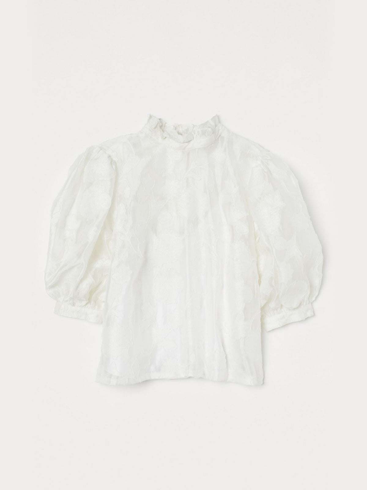 Блуза біла з принтом | 5898370