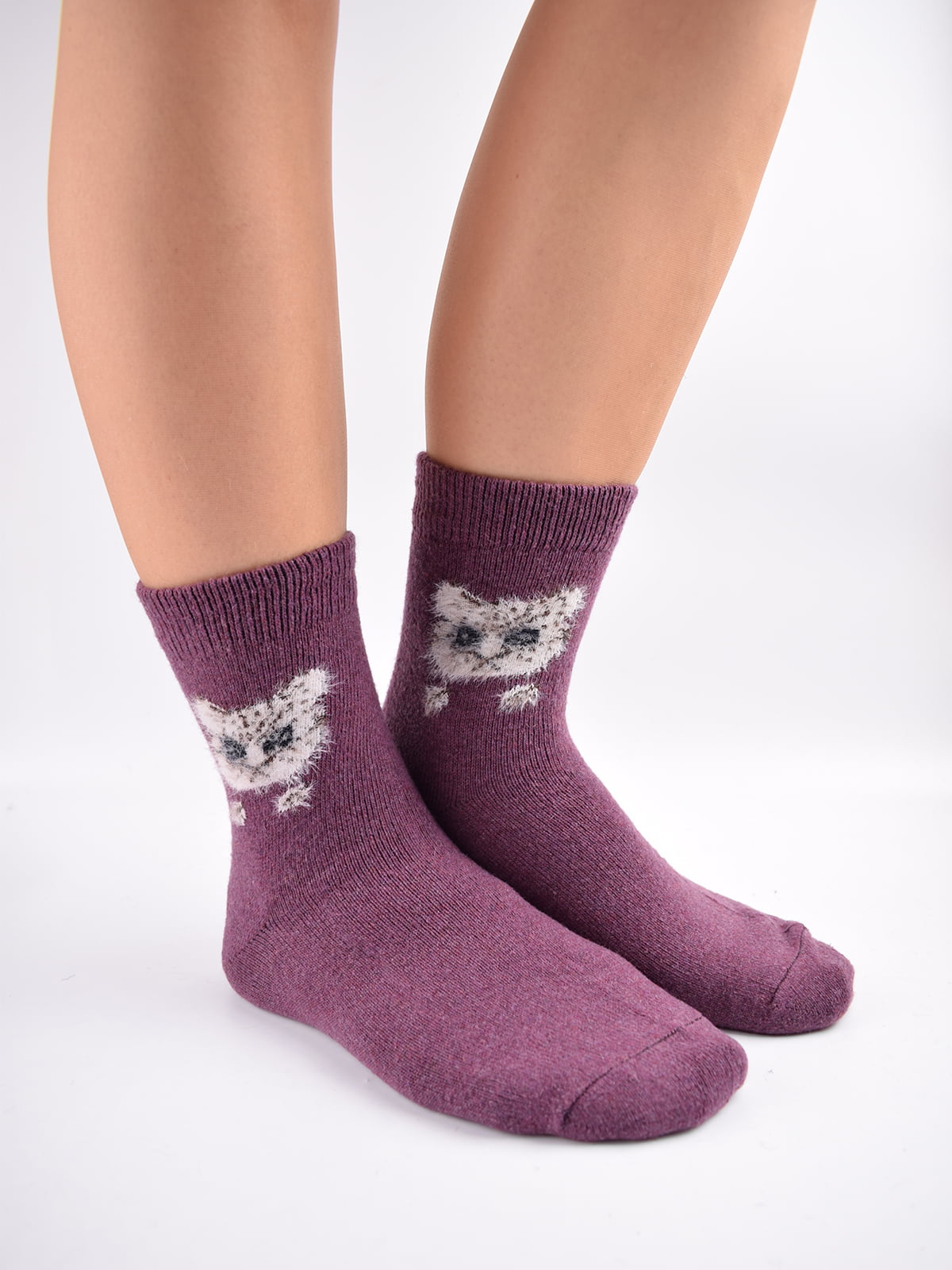 Шкарпетки фіолетові в принт | 5902902