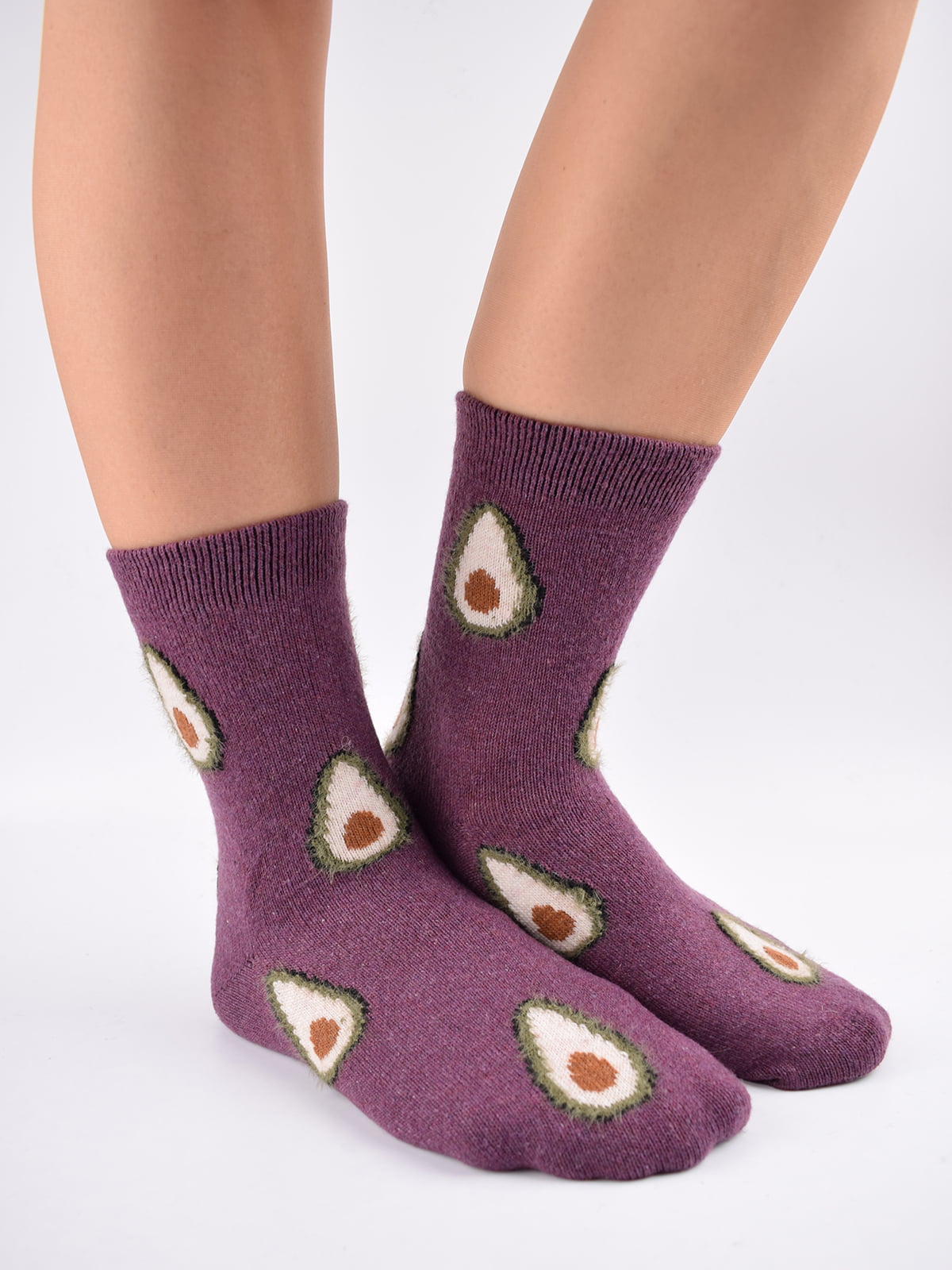 Шкарпетки фіолетові в принт | 5903008