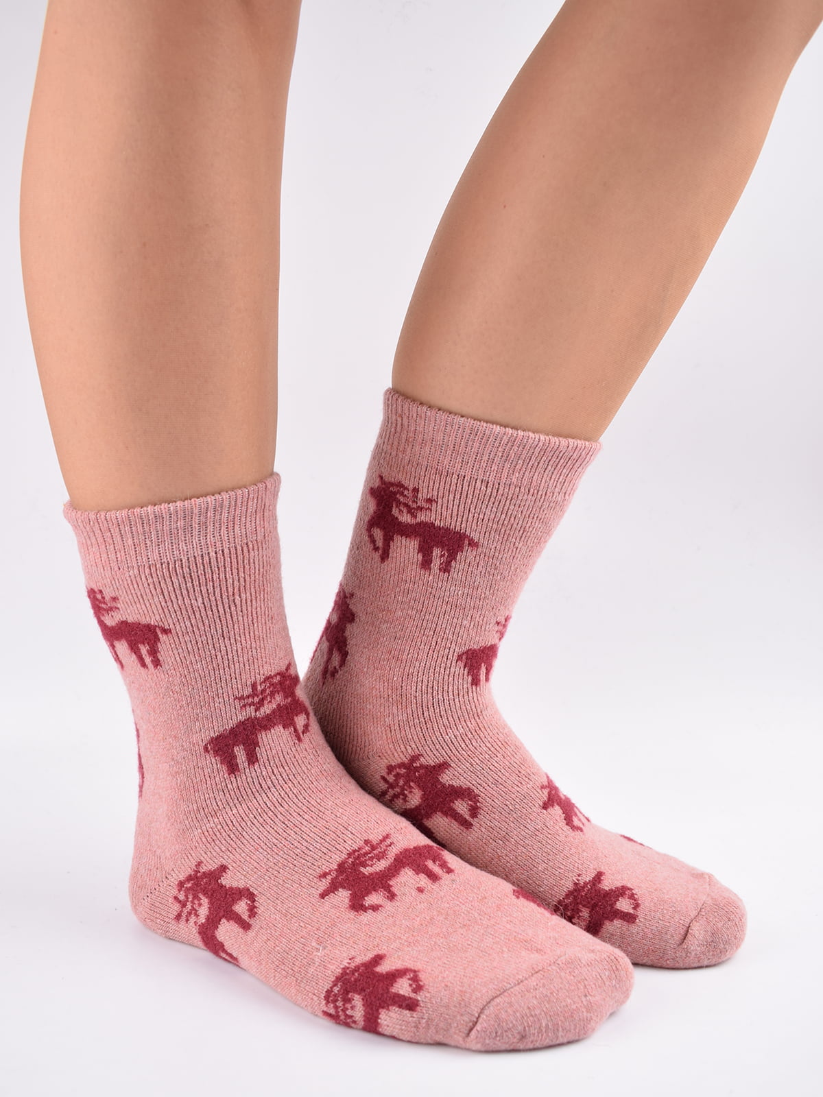Шкарпетки рожеві в принт | 5903010
