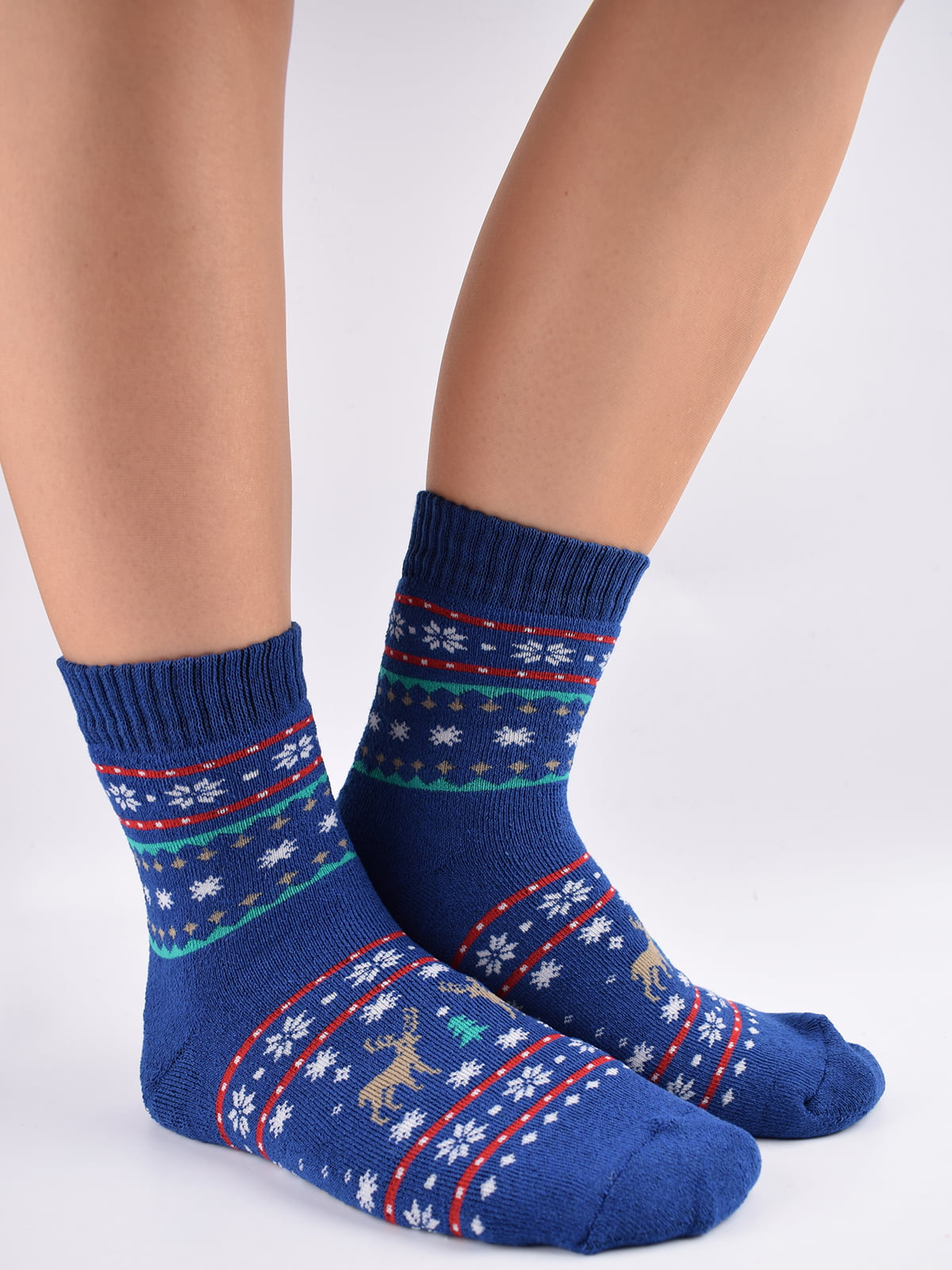 Шкарпетки сині з орнаментом | 5903060