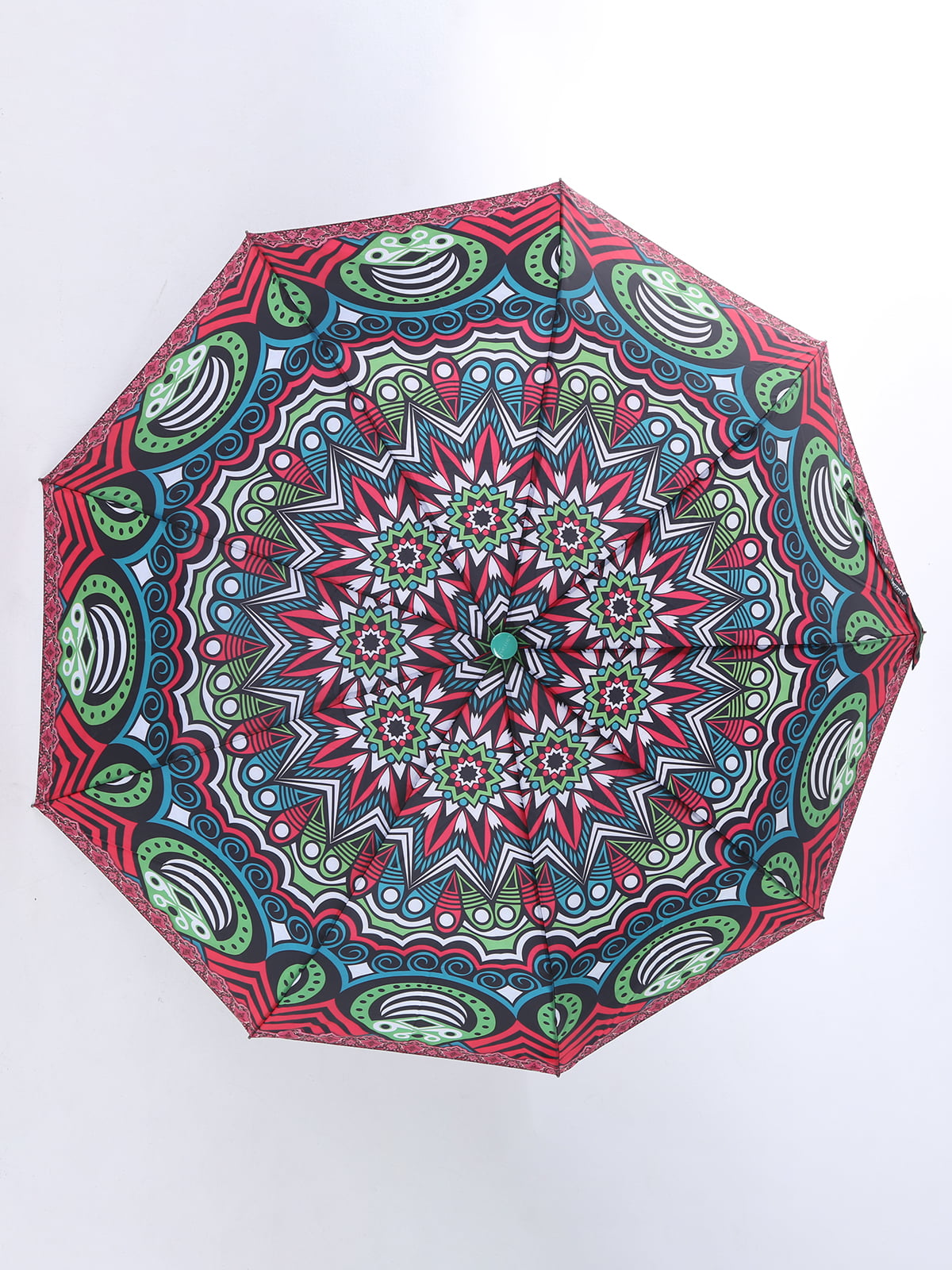 Зонт-полуавтомат разноцветный в принт | 5903291