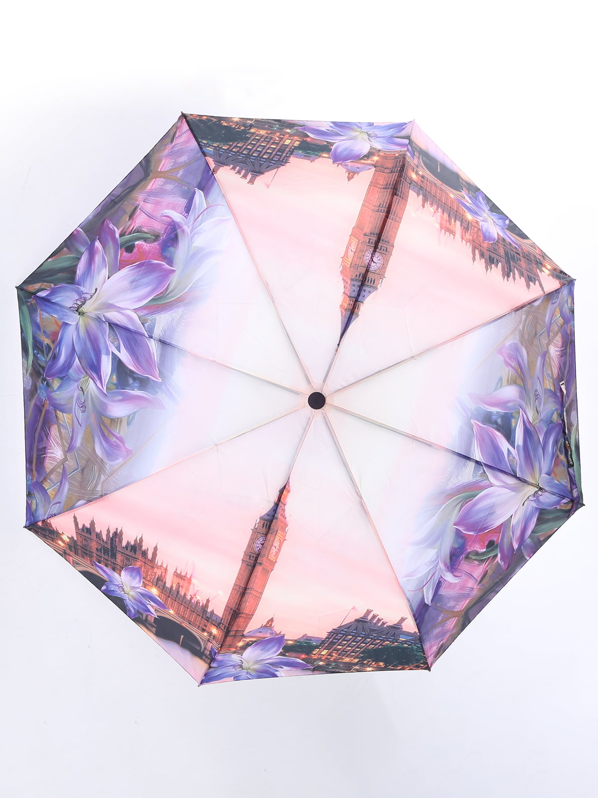 Зонт-полуавтомат разноцветный в принт | 5903292
