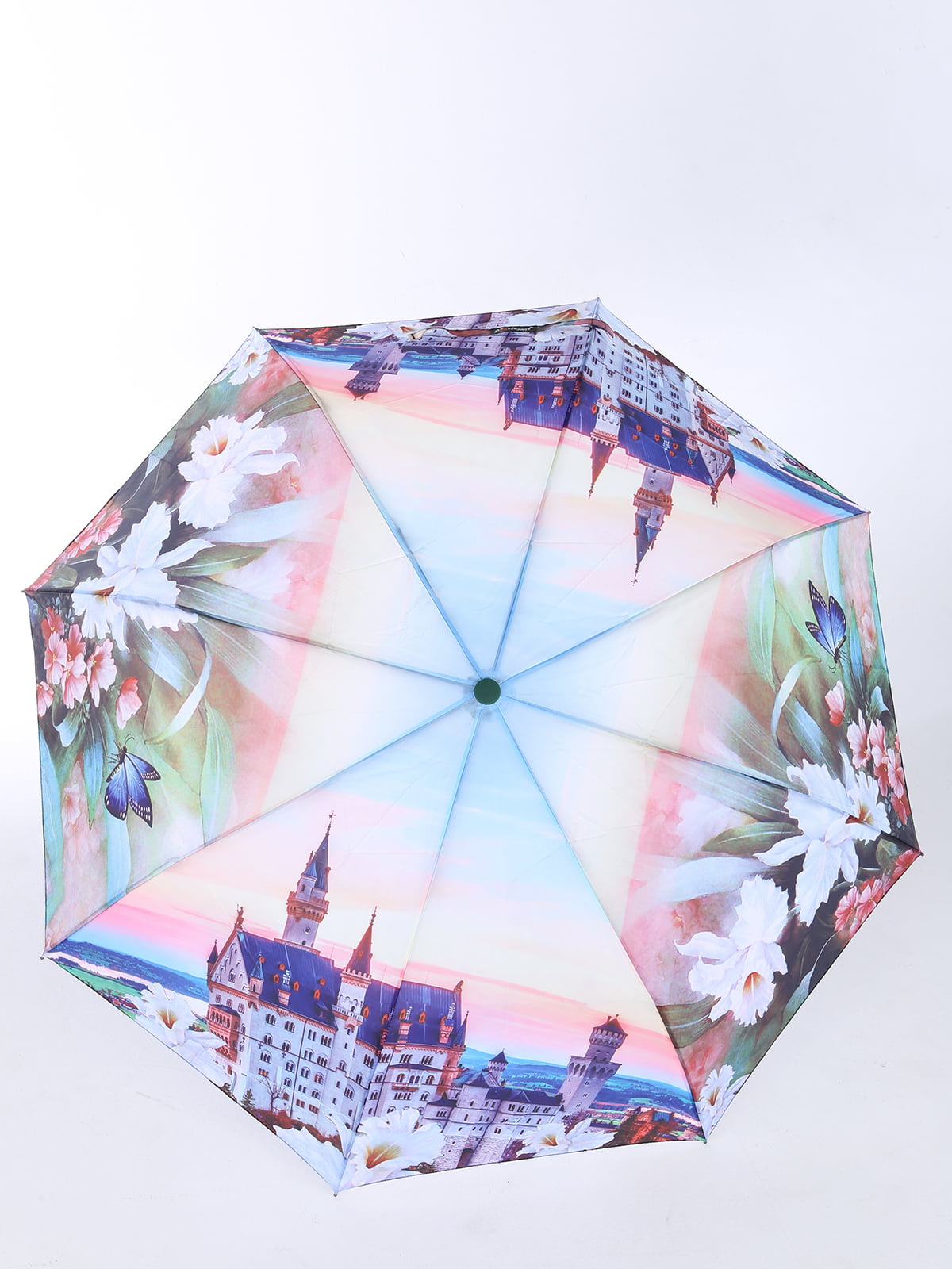 Зонт-полуавтомат разноцветный в принт | 5903297