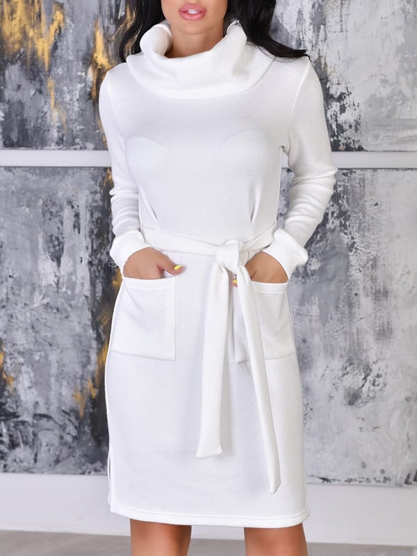 Сукня-светр біла | 5907081