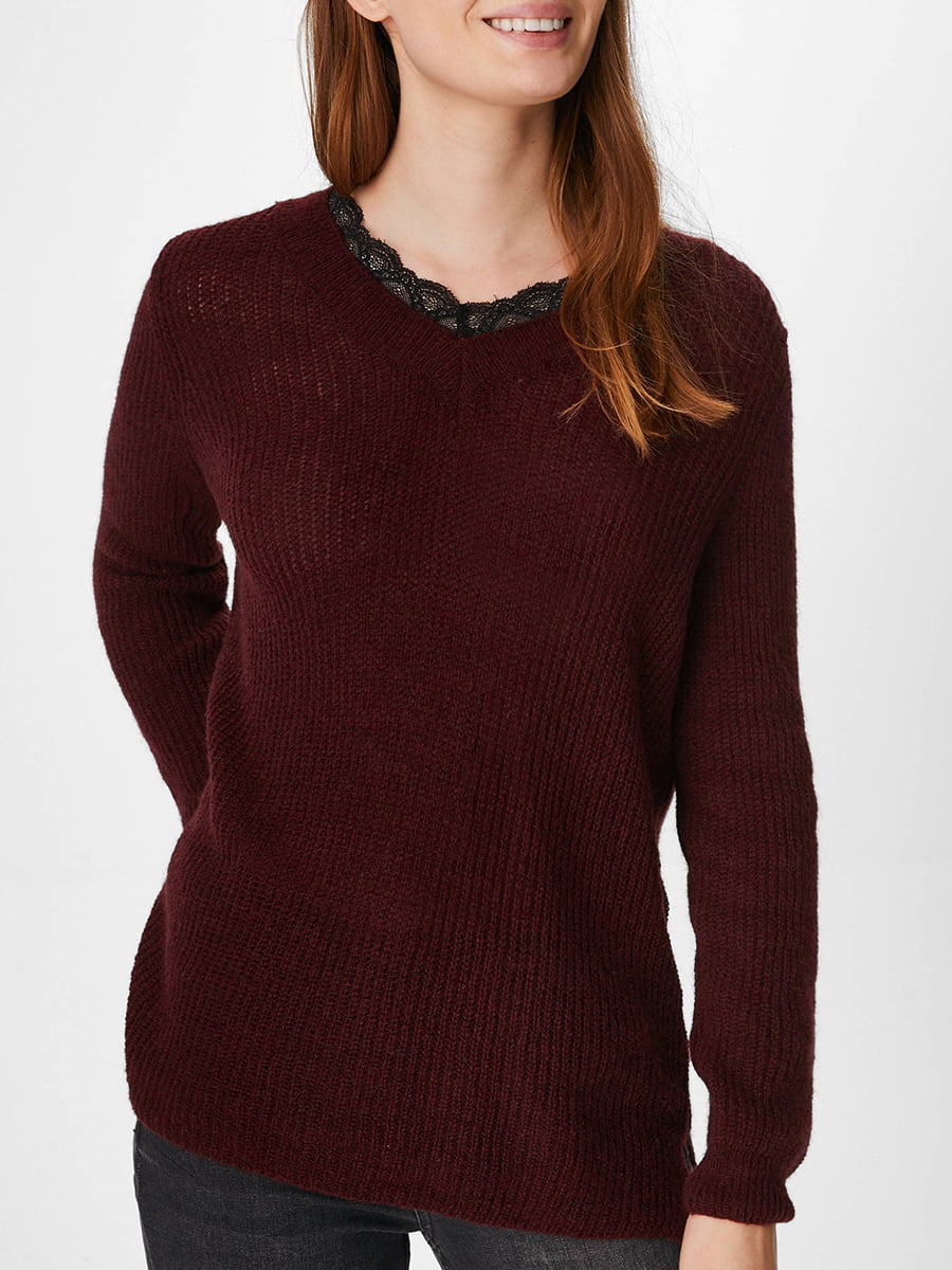 Пуловер бордовий | 5922778