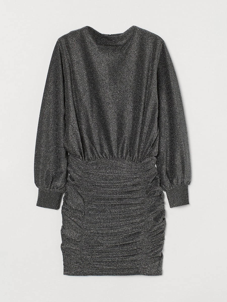 Платье-футляр черно-серебристое | 5923261