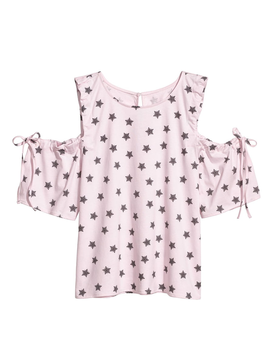 Блуза рожева з принтом | 5923508