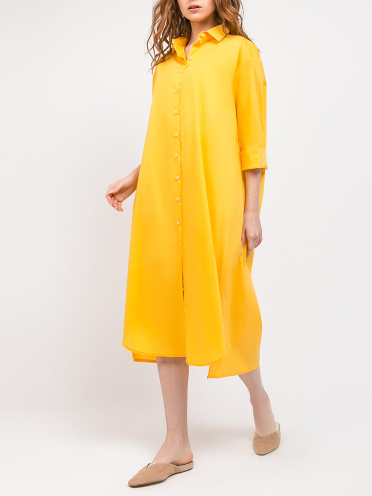 Сукня-сорочка жовта | 5879229