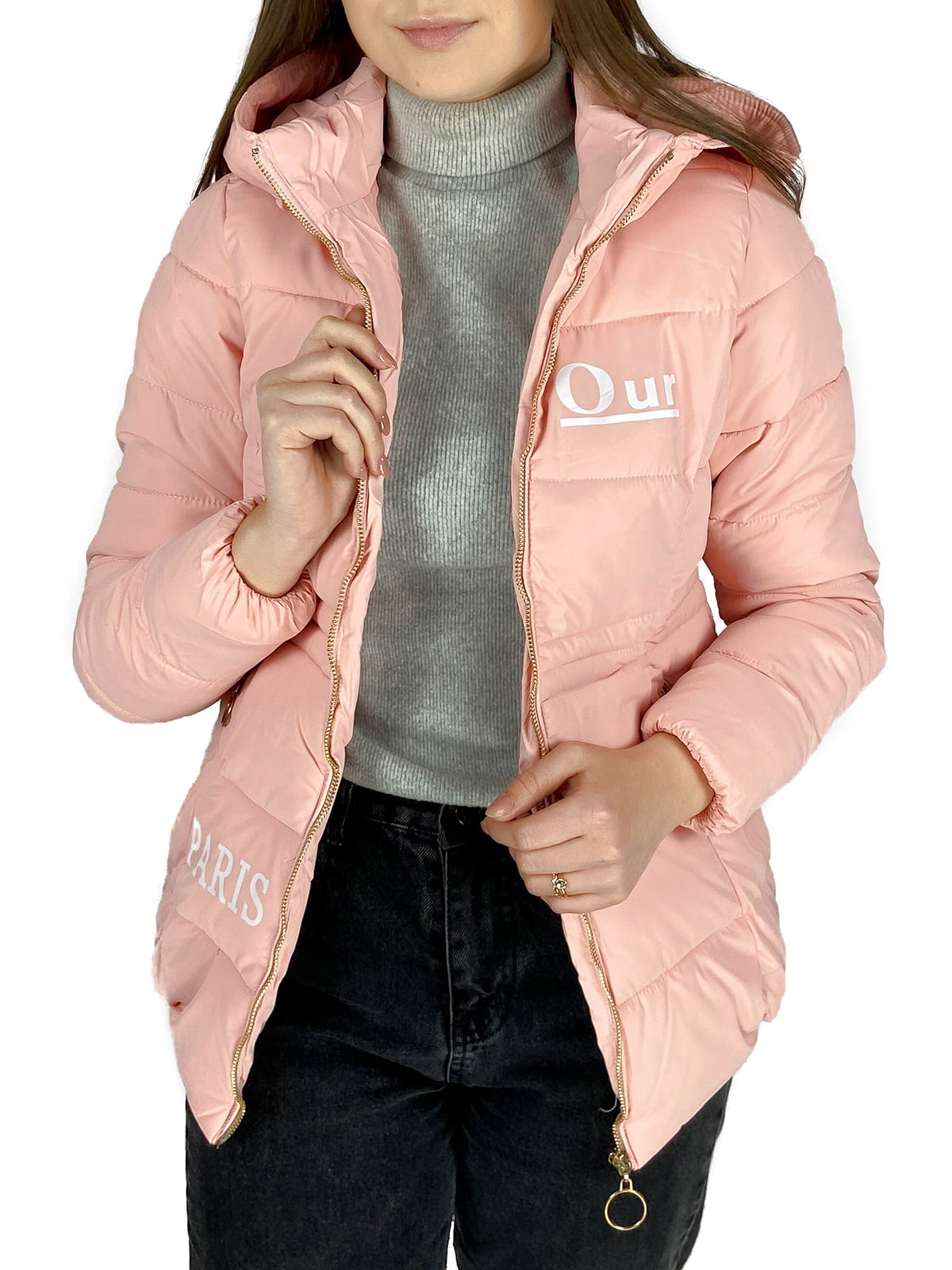 Куртка розовая с логотипом | 5931352