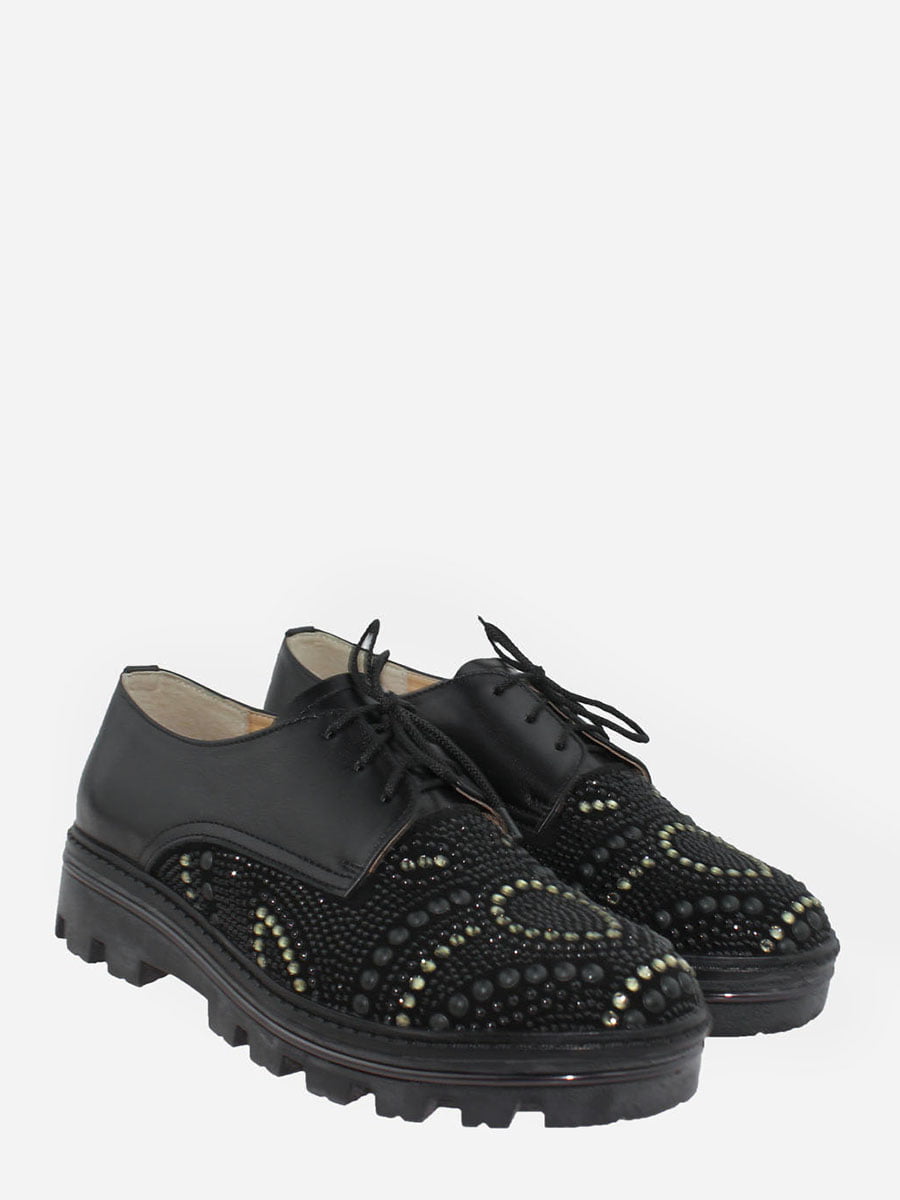 Туфлі чорні із декором | 5931453