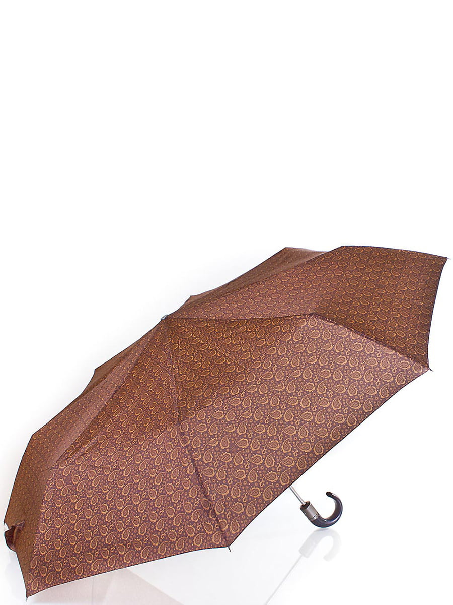 Зонт коричневый в принт | 5937065