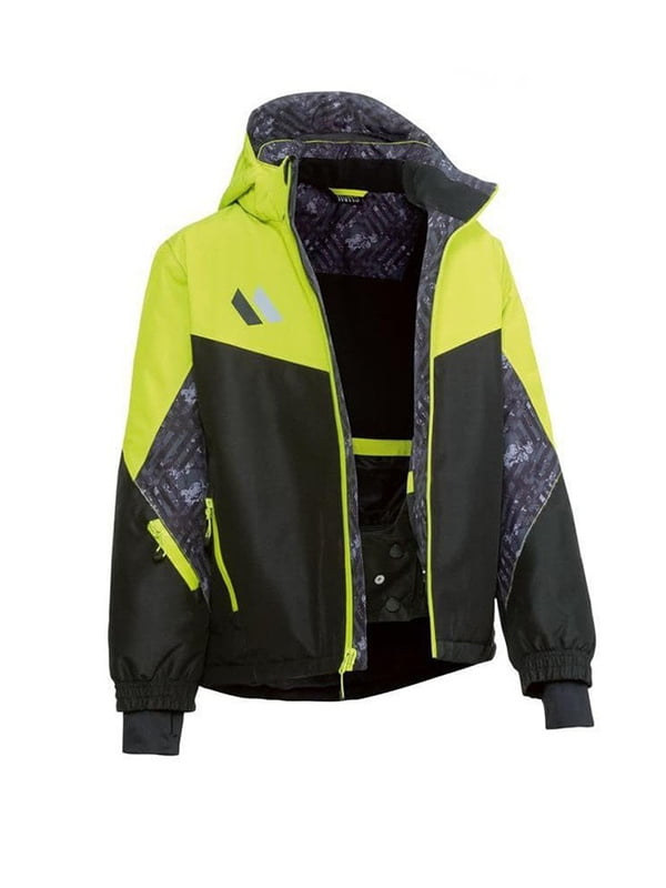 Куртка лыжная черно-салатовая | 5952389