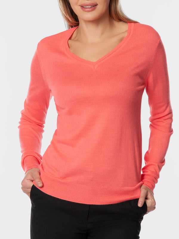 Пуловер кораллового цвета | 5953386