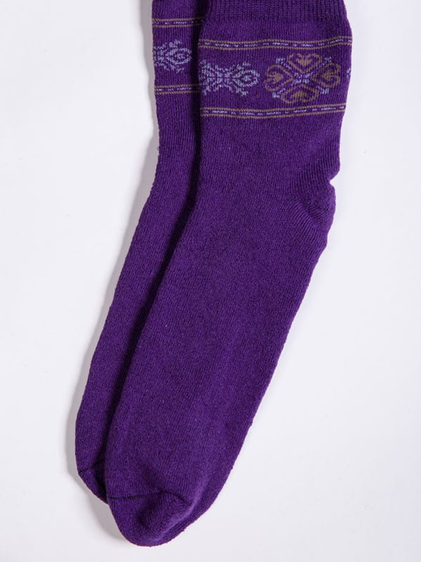 Носки фиолетовые с узором | 5953730