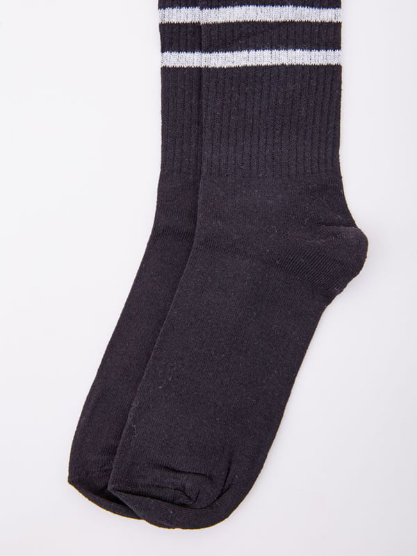 Шкарпетки чорні в смужку | 5953774