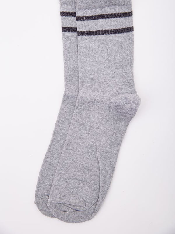 Шкарпетки світло-сірі в смужку | 5953791