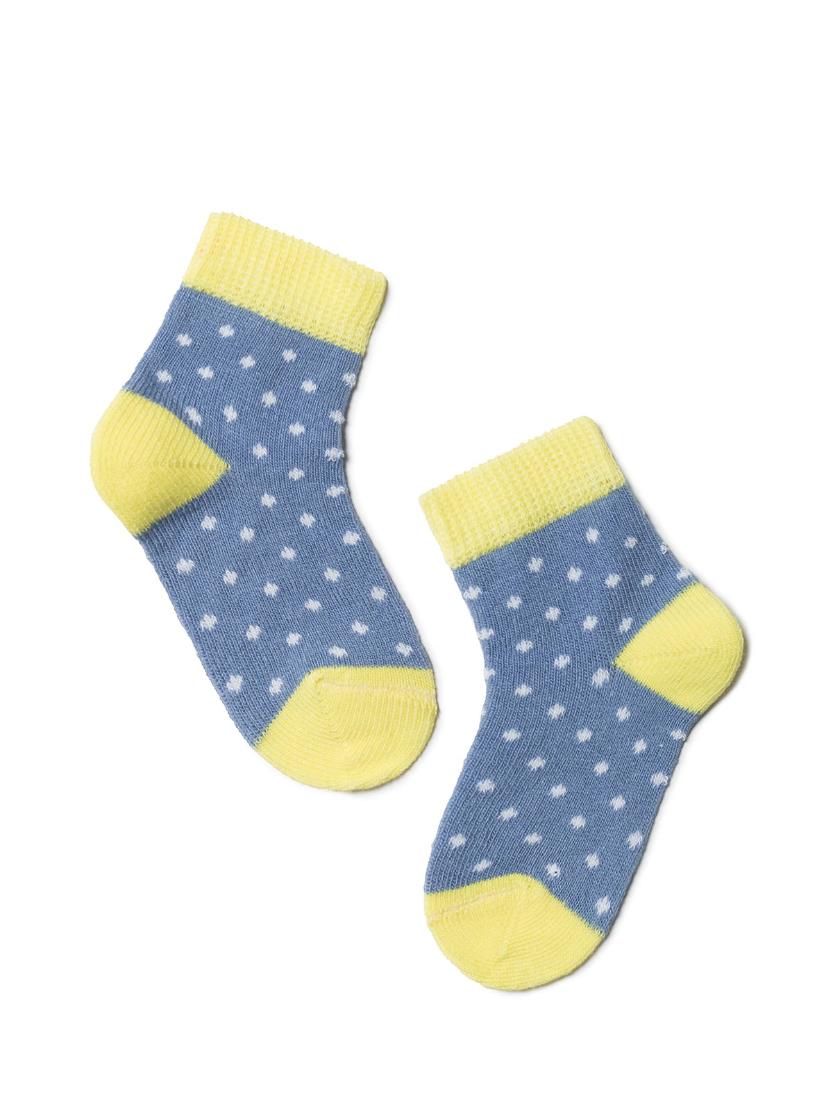 Шкарпетки синьо-салатові в горох | 2626376