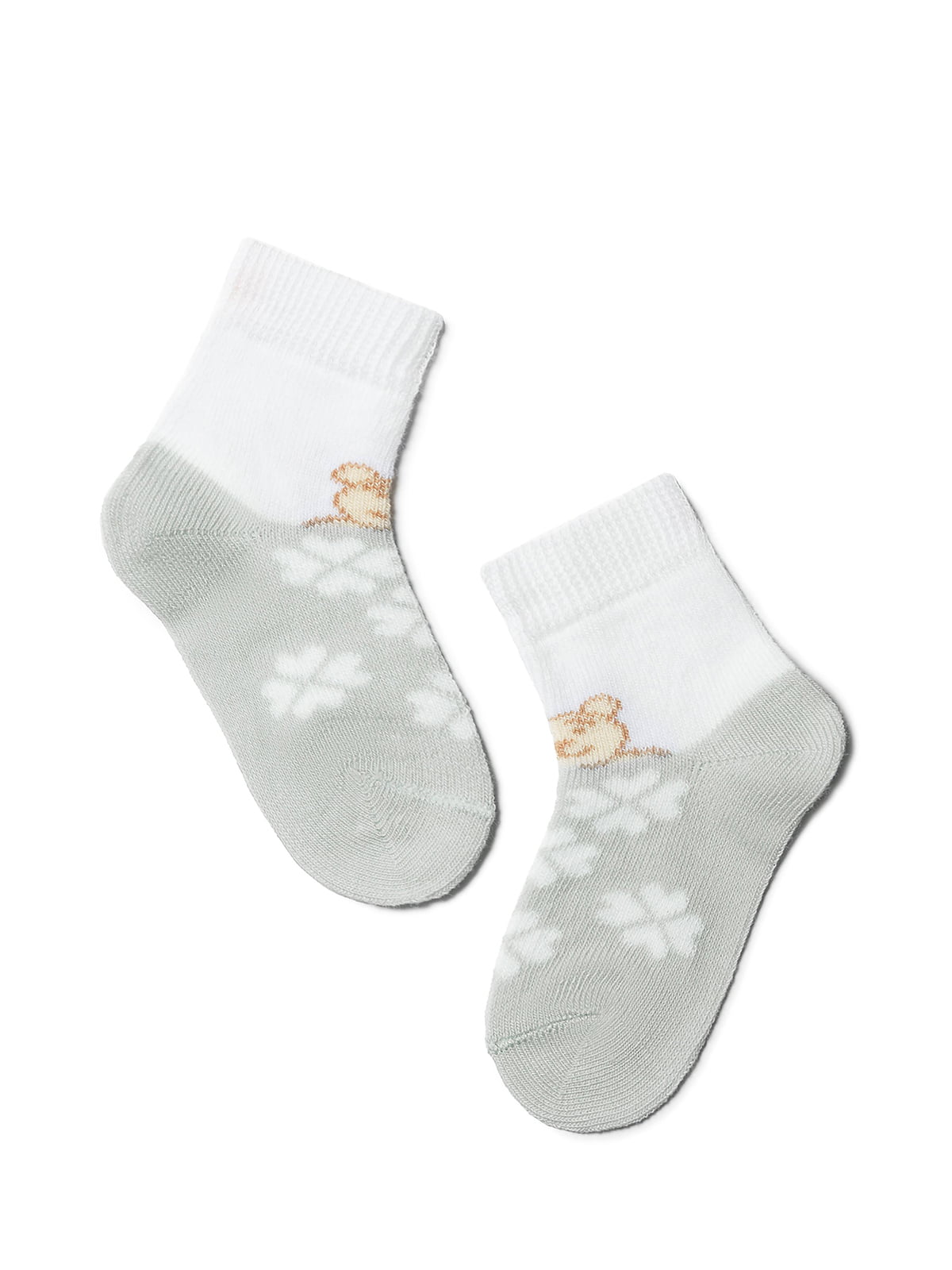 Шкарпетки сіро-білі з малюнком | 2626382