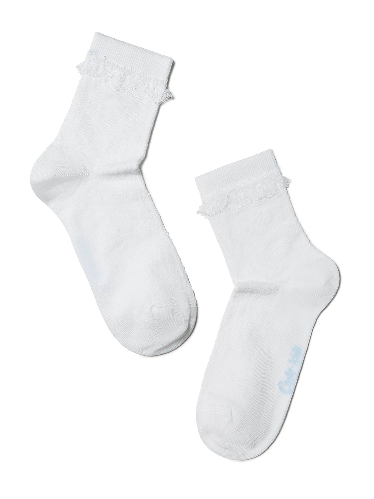 Шкарпетки білі з мереживним оздобленням | 2626390