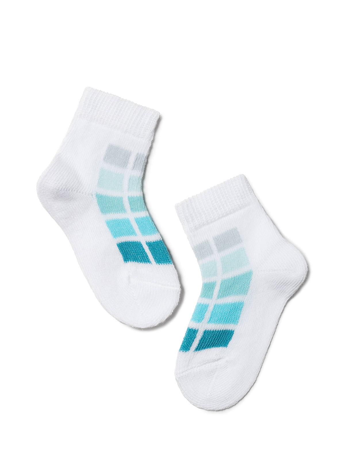 Шкарпетки біло-бірюзовий | 3750269